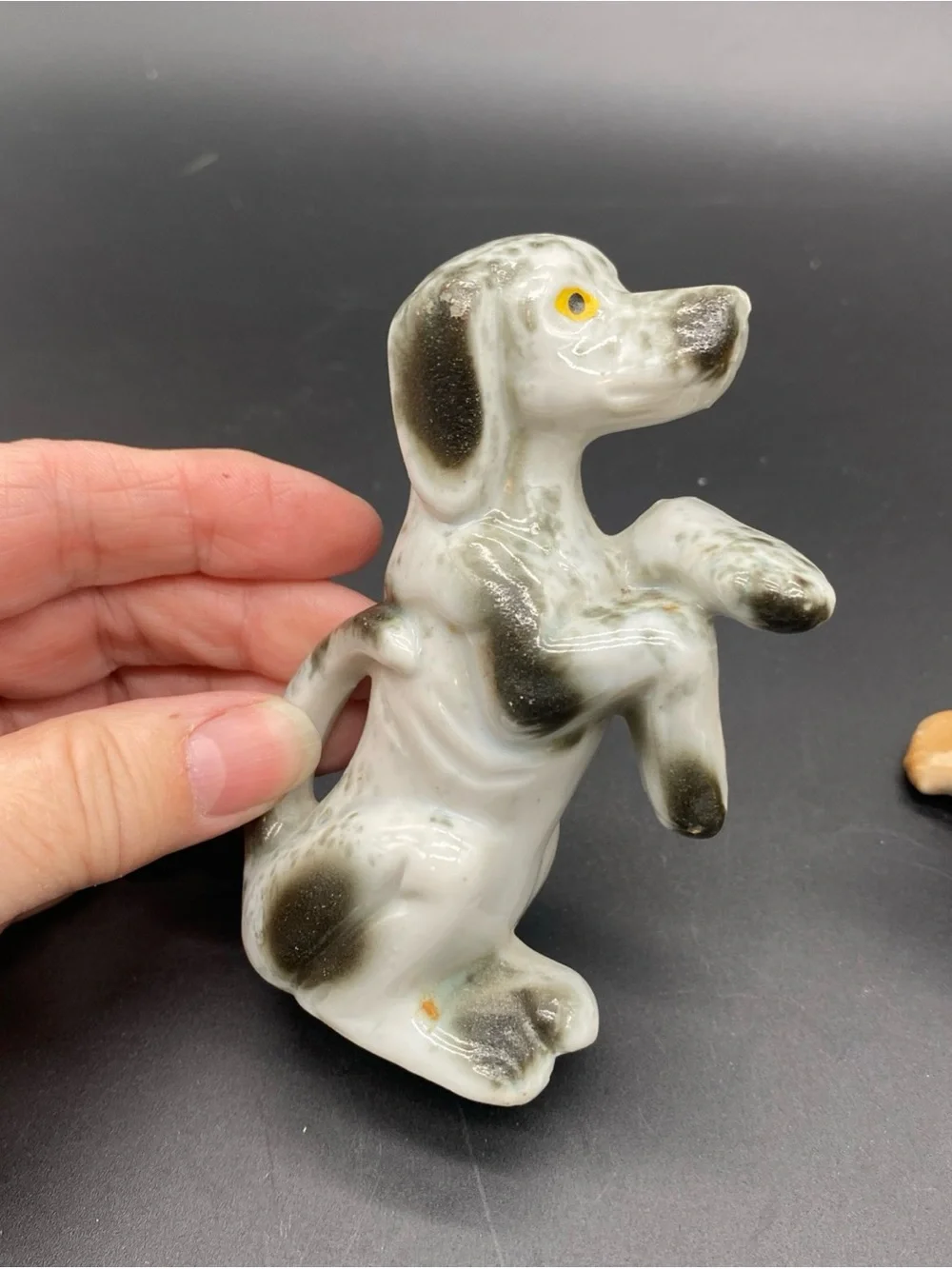 Assorted Dog Figurine Set - Brown, White, Tan, Gray Ceramic and Stone